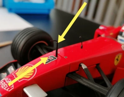 Aerial antenna F1 model cars Ferrari Mercedes : minichamp 1/18 scale spare parts - Image 1 of 3