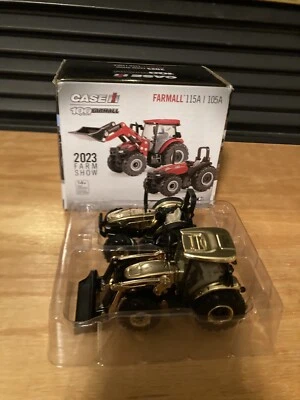 Gold Chrome Chase 1/64 Case IH Farmall 115A & 105A 2023 Farm Show ZFN44308-CHASE - Image 1 of 4
