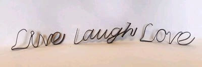 Live Laugh Love Rustic Metal Cursive Letters Wall Mounted Hangings - Image 1 of 4