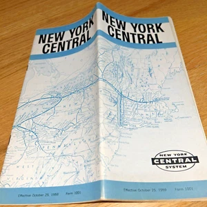 October 25, 1959 NEW YORK CENTRAL SYSTEM Railroad TIME TABLES - Picture 1 of 12