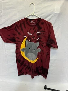Squishmallows T-Shirt Herren Large Burgund Batik Grafikdruck Fledermaus Rundhals - Bild 1 von 3