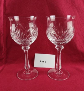 VTG Mikasa Crystal Cathedral Pattern Set of 2 Water Glasses 8 x 3.25 Inch LOT #3 - Picture 1 of 5