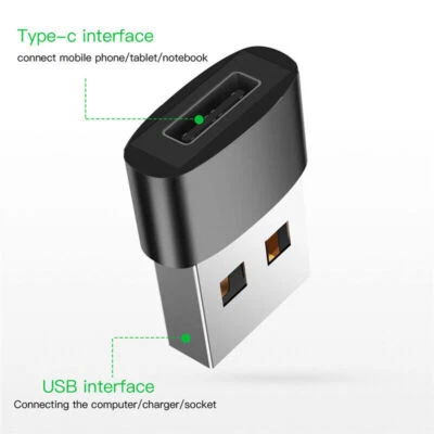ADATTATORE OTG DA TIPO TYPE C FEMMINA A USB MASCHIO CONVERTITORE DATI UNIVERSALE - Immagine 1 di 4