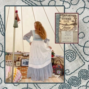 ~*Bellissimo abito folcloristico con corpetto damigella stampa "ricamo" di Gunne Sax, 7*~ - Foto 1 di 1