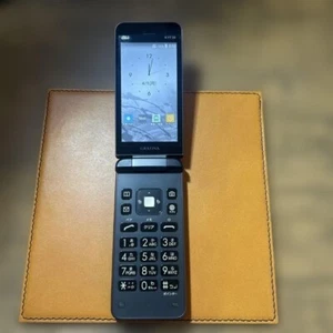 KYOCERA GRATINA KYF39 Android Keitai Flip Phone SIM Unlocked Black Japan - Picture 1 of 7