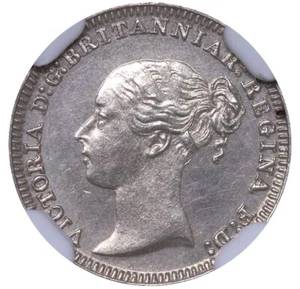 1885 Great Britain Queen Victoria Silver 1 Penny (MAUNDY) NGC MS 62 - Picture 1 of 4