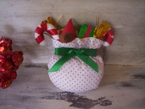 Weihnachtsstoff Ornament/Vintage Weihnachtsgeschenk Stoffschmuck/Weihnachtsdeko - Bild 1 von 3