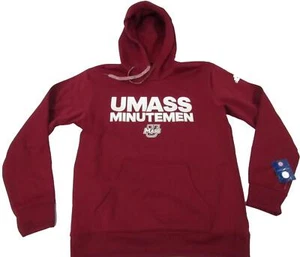 New UMASS Minutemen Mens Sizes M-L Adidas Maroon Hoodie - Picture 1 of 5
