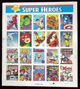 Marvel Comics Super Heroes, Chptr 2 USPS 2006 Sht of 16 41c Postage Stamps, MNH - Picture 1 of 8
