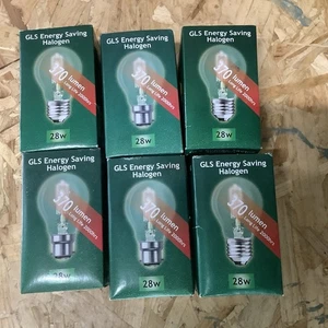 6 x Crompton GLS energy saving halogen BC-B22d 28W CLEAR 55cm - Picture 1 of 6