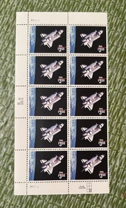 US STAMPS # 2544 SPACE SHUTTLE CHALLENGER PLATE BLOCK STRIP OF 10 (2 PB's)  MNH - Picture 1 of 2
