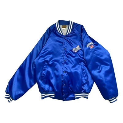 CHAQUETA DE SATÉN HIDEO NOMO NUEZ MOSCADA DE COLECCIÓN AÑOS 90 MLB LOS ANGELES DODGERS HECHA EN EE. UU. Talla L Foto 1 de 4