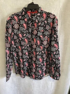 Camisa Vast Para Hombre Nueva Con Etiquetas Roja Multi Paisley Manga Larga Botón Delantero Talla Grande - Imagen 1 de 8