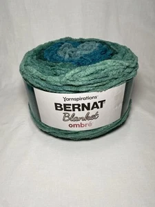 Bernat Blanket Ombré Ocean Teal Ombre Super Soft Yarn Super Bulky 220yd 300g NEW - Picture 1 of 4