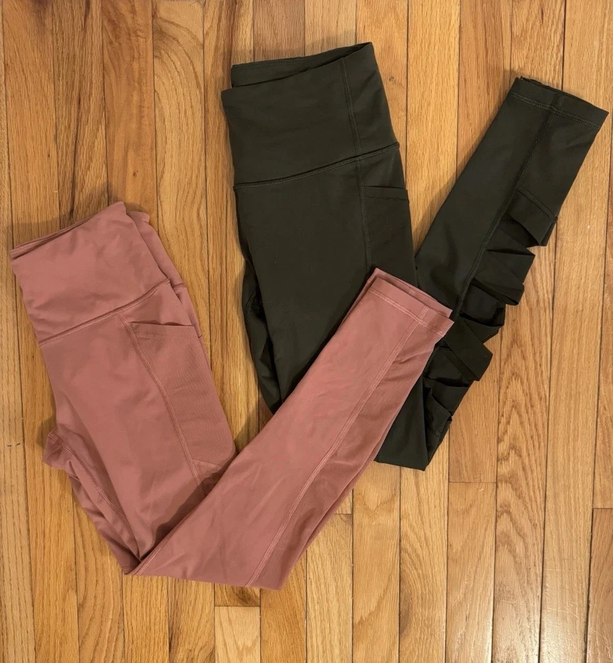 Victoria's Secret Leggings Deportivos Talla Pequeña Lote De 2 Rosa Y Verde Foto 1 de 4