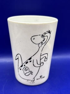 Vintage 1960er Melmac Flintstone's Dino 6-Unzen Plastikbecher - Boonton Molding Co. - Bild 1 von 6