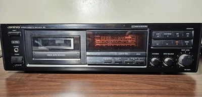 Onkyo Cassette Deck TA-R301 HX Pro Hecho en Japón Probado Foto 1 de 4