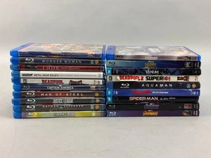 Lot of 19 Blu-Ray Marvel/DC Movies Deadpool Thor Venom Spiderman Justice League - Picture 1 of 2
