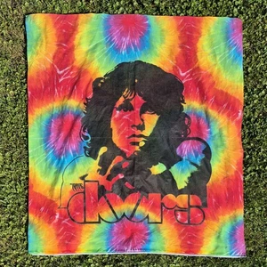 Vtg 1990s Jim Morrison The Doors Music Tie-Dye Cloth Fabric Banner Tapestry - Picture 1 of 2