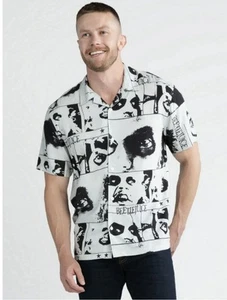 Beetlejuice Men's & Big Men's Print Button Up Shirt - Picture 1 of 5