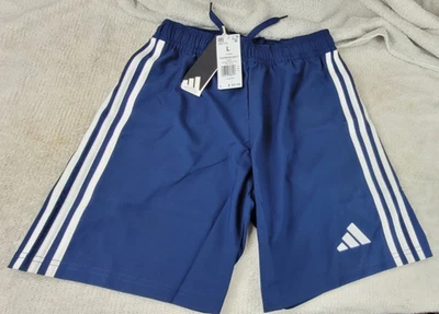 阿迪达斯 Tastigo 25 海军蓝运动足球队短裤 UNISEX 青少年 13 14 标签 — 第 1/4 张图片