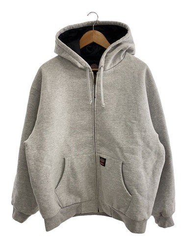 Supreme Felpa con Cappuccio Zip 24AW Trapuntata Foderata L Cotone Grigio Usata