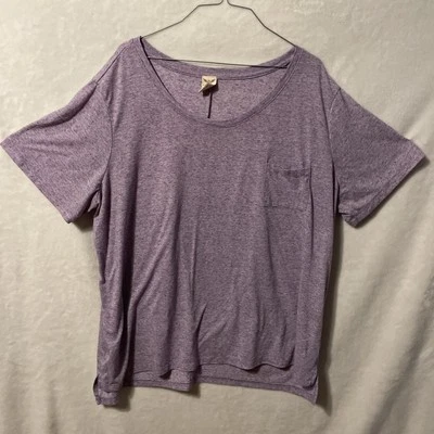 Women’s Faded Glory t-shirt Front Pocket Slits On Sides At Bottom Size 3X (22-24 - Image 1 of 4