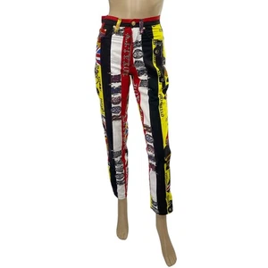 VERSACE JEANS COUTURE Vintage Multicolor Rock & Royalty Pants Jeans - Picture 1 of 15