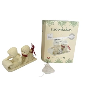 Department 56 Snow Babies Down The Hill We Go Figurine 2016 Christmas Holiday - Picture 1 of 8