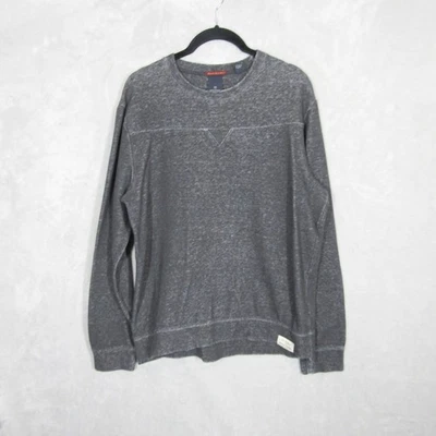 Sudadera informal Scotch & Soda para hombre grande gris jaspeada manga larga cuello redondo Foto 1 de 4