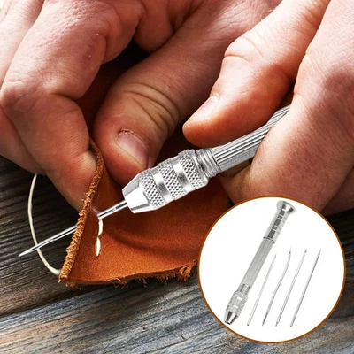 Leather Sewing Kit With Speedy Hand Stitcher Sewing Awl Waxed Thread Repair Tool - Image 1 of 4