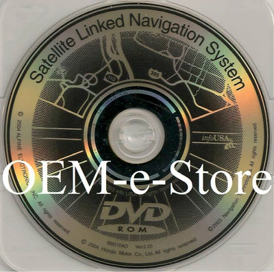 2003 2004 2005 Honda Pilot EX EX-L Navigation Black DVD U.S Map Version 2.20 OEM - Image 1 of 3