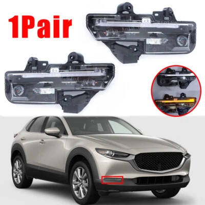 2Pc For Mazda CX-30 2020-2023 Pair Fog Lamp Daytime Running Light Fog Light LED - Image 1 of 4