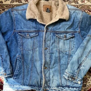 Vintage 80er Arizona Jeans Jeansjacke Sherpa gefüttert - Bild 1 von 8