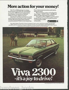 1973 VAUXHALL VIVA 2300 advertisement, British advert UK GM Vauxhall - Picture 1 of 1