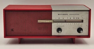 Vtg 1960's National Panasonic 6 Transistor Radio Model R-8 Red Works See Descrip - Picture 1 of 11