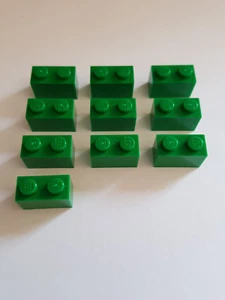 LEGO® 10 X 3004 Ladrillo Básico 1 X 2 Verde 4107736 (#BC04) Verde - Imagen 1 de 3
