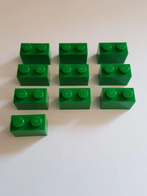 LEGO® 10 X 3004 Ladrillo Básico 1 X 2 Verde 4107736 (#BC04) Verde - Imagen 1 de 3