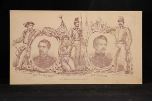 Civil War: Unused Magnus Patriotic Cover Violet Major General McClellan & Banks - Picture 1 of 2