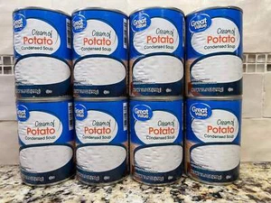 8 CANS Great Value Condensed Cream of Potato Soup 10.5 oz Can Campbell's - Picture 1 of 5