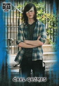 2018 Walking Dead Hunters & Hunted, Carl Grimes Blue Base Card #5 13/50
