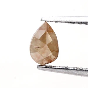 0.26tcw Pear Shape Reddish Yellow Color Antique Loose Rose Cut Natural Diamond - Foto 1 di 13