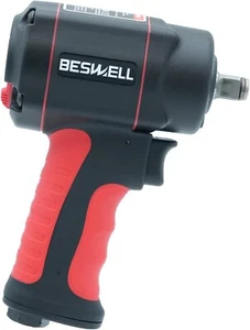 BESWELL-885 Ft.lbs Max Loosen Torque 1/2" Stubby Size Jumbo Hammer Air Impact Wr - Foto 1 di 9