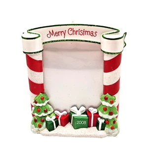 2008 Hallmark Sitting On Santa's Lap Photo Christmas Holiday Recordable Ornament - Picture 1 of 2