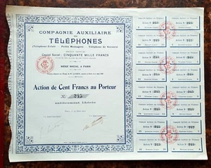 Paris I er 21 Place du Marché St Honoré - Très Rare Téléphones Eclair 11/06/1910 - Picture 1 of 2