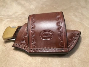 Custom Leather Crossdraw Sheath for Buck 110/112 - Picture 1 of 3