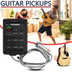 Fishman 4 Band 301 EQ Tuner Piezo Mic Preamp Acoustic Guitar Pickup Preamp Black - Picture 1 of 10