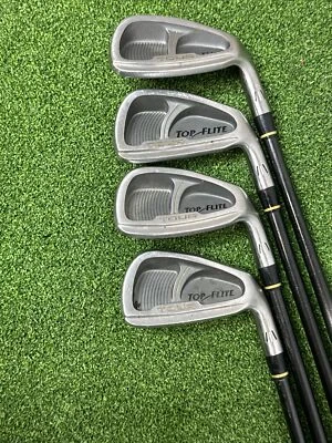 Top Flite Tour Irons PW 7 6 9 Lot Of Four Regular Flex 80 Gram Shafts Nice Grips - Image 1 of 4