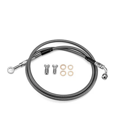 Black Non-ABS Brake Line Kit Front +6" For Harley Dyna Street Bob FXDB 2008-2012 Foto 1 de 4