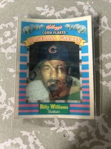 1991 Kelloggs Corn Flakes Billy Williams MLB Card #9 of 15 3-D Baseball Greats!